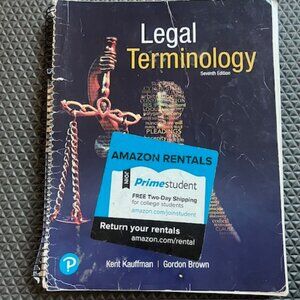 Legal Terminology 7th edition Kent Kauffman